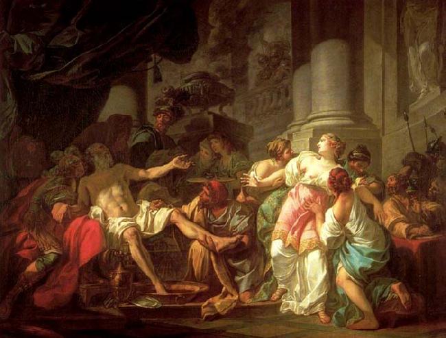 Jacques-Louis  David The Death of Seneca Germany oil painting art
